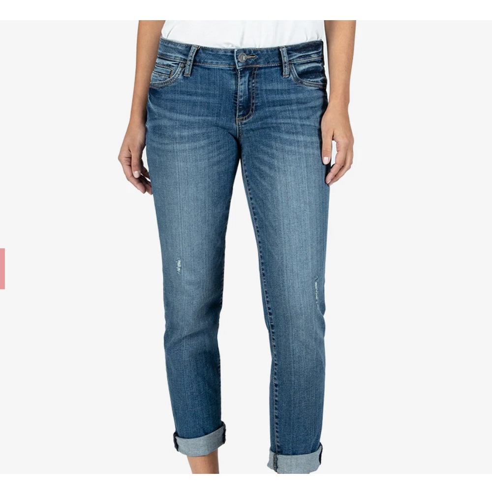 Kut From The Kloth Distressed Catherine Boyfriend Jeans mid rise 6